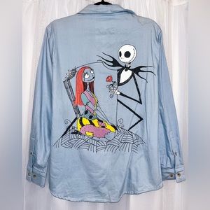 CAKEWORTHY Nightmare Before Christmas Button Up-SMALL
